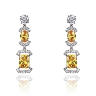 Picture of Luxury Yellow Dangle Earrings with 3~7 Day Delivery