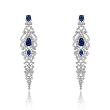 Show details for Sparkly Big Cubic Zirconia Dangle Earrings