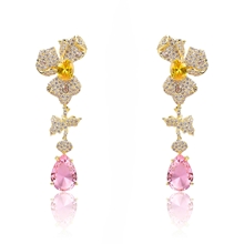Show details for Luxury Cubic Zirconia Dangle Earrings with Wow Elements