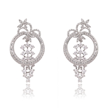 Show details for Sparkly Big Copper or Brass Dangle Earrings