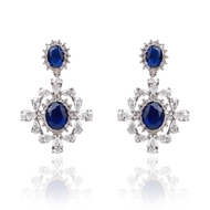Picture of Luxury Blue Dangle Earrings with Full Guarantee