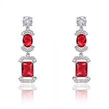 Show details for Beautiful Cubic Zirconia Platinum Plated Dangle Earrings