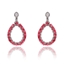 Show details for Purchase Platinum Plated Red Dangle Earrings Exclusive Online
