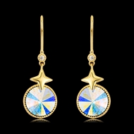 Picture of Bulk Gold Plated Cubic Zirconia Dangle Earrings Exclusive Online