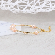 Picture of Reasonably Priced Gold Plated Pink Fashion Bracelet from Reliable Manufacturer