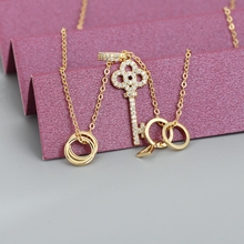 Show details for Famous Small Gold Plated Pendant Necklace