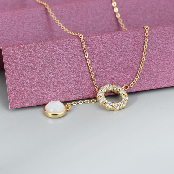 Picture of Fashionable Delicate Cubic Zirconia Pendant Necklace