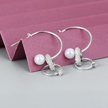 Show details for Recommended White Platinum Plated Dangle Earrings from Top Designer