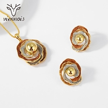 Show details for Zinc Alloy Casual Necklace and Earring Set From Reliable Factory