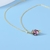 Picture of 16 Inch Purple Pendant Necklace with 3~7 Day Delivery