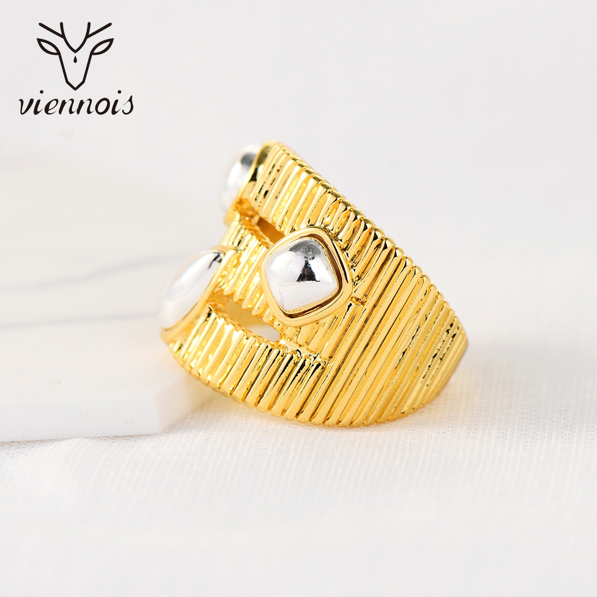 Charming Gold Plated Big Fashion Ring As a Gift