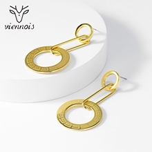 Show details for Big Platinum Plated Dangle Earrings at Unbeatable Price