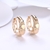 Picture of Nice Small Coffee Gold Plated Small Hoop Earrings