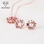 Show details for New Season Colorful Rose Gold Plated Necklace and Earring Set with SGS/ISO Certification