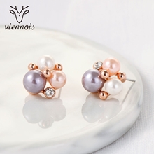 Show details for Brand New Colorful Platinum Plated Stud Earrings with SGS/ISO Certification