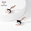 Show details for Good Artificial Crystal Zinc Alloy Big Stud Earrings