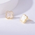 Picture of Great Value White Delicate Stud Earrings with Member Discount