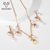 Picture of New Season Gold Plated Dubai Necklace and Earring Set with SGS/ISO Certification