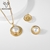 Picture of New Casual Gold Plated Necklace and Earring Set
