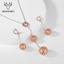 Show details for Sparkly Dubai Zinc Alloy Necklace and Earring Set