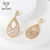 Picture of Beautiful Cubic Zirconia Gold Plated Dangle Earrings