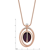 Picture of Hot Selling Rose Gold Plated Crystal Long Chain>20 Inches