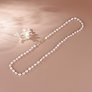 Picture of Most Popular fresh water pearl White Frame Chain