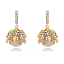 Show details for Medium Copper or Brass Dangle Earrings at Unbeatable Price