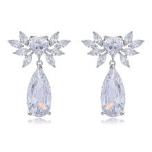 Show details for Pretty Cubic Zirconia White Dangle Earrings