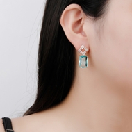 Picture of Featured Blue Luxury Dangle Earrings with Full Guarantee