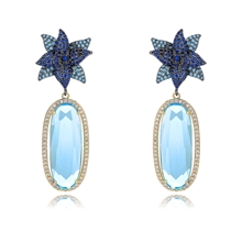 Show details for Beautiful Cubic Zirconia Gold Plated Dangle Earrings