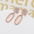 Picture of Beautiful Cubic Zirconia Rose Gold Plated Dangle Earrings