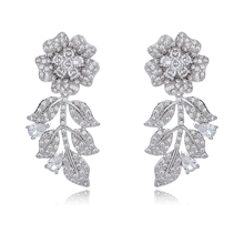 Show details for Copper or Brass White Dangle Earrings at Super Low Price