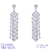 Picture of Attractive White Platinum Plated Drop & Dangle Earrings For Your Occasions