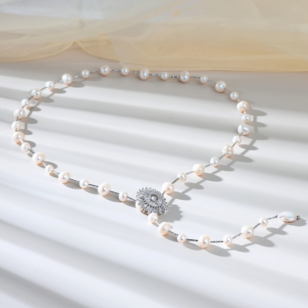 Picture of Nickel Free Platinum Plated Artificial Pearl Long Pendant From Reliable Factory