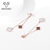 Picture of Most Popular Artificial Crystal Rose Gold Plated Dangle Earrings