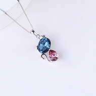 Show details for 925 Sterling Silver Colorful Long Pendant with 3~7 Day Delivery