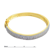 Picture of Flexible Designed Brass Multi Stone Bangles