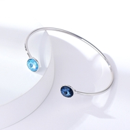 Show details for Zinc alloy blue round fashion bracelet