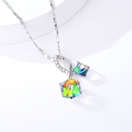 Show details for Zinc Alloy Platinum Plated Pendant Necklace in Flattering Style