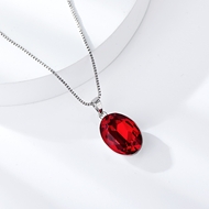 Show details for Featured Red Platinum Plated Pendant Necklace with Full Guarantee