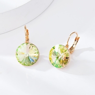 Show details for Nickel Free Colorful Swarovski Element Small Hoop Earrings Online Shopping