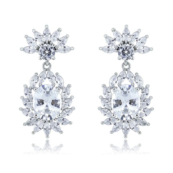 Picture of Fashionable Big Cubic Zirconia Dangle Earrings Online