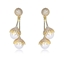 Show details for Sparkly Big White Dangle Earrings