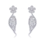 Show details for Low Cost Platinum Plated Cubic Zirconia Dangle Earrings with Low Cost