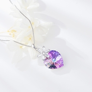 Show details for Hypoallergenic Platinum Plated Colorful Pendant Necklace with Easy Return