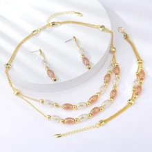 Show details for Fancy Dubai Gold Plated 3 Piece Jewelry Set