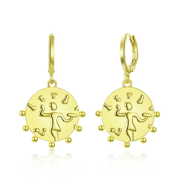Picture of Staple Medium Gold Plated Dangle Earrings