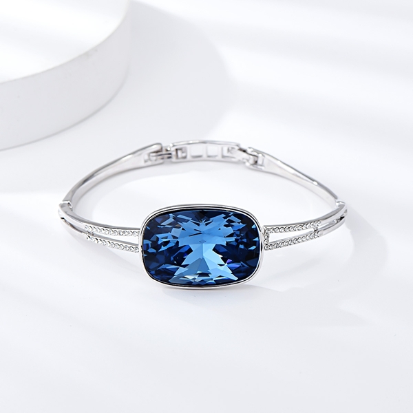 Picture of Brand New Blue Platinum Plated Fashion Bracelet with SGS/ISO Certification
