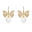 Show details for Nickel Free Gold Plated Big Dangle Earrings with Easy Return